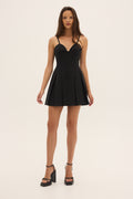 FORM MINI – black wool bustier mini dress