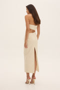 COLUMN – ivory moiré midi skirt