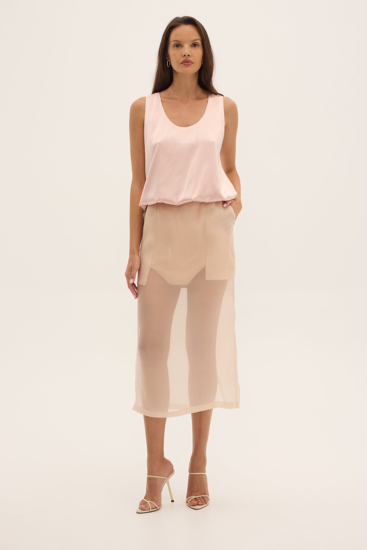 BLUSH – maiou roz pal din mătase